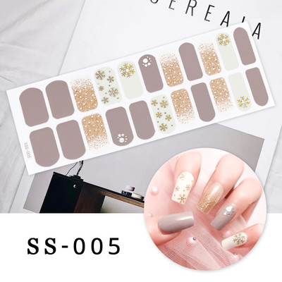 Autocolante pentru unghii de Anul Nou Snowflate Autocolante 3D pentru manichiura Autocolante autoadezive pentru oje pentru decoratiuni de nail art Craciun