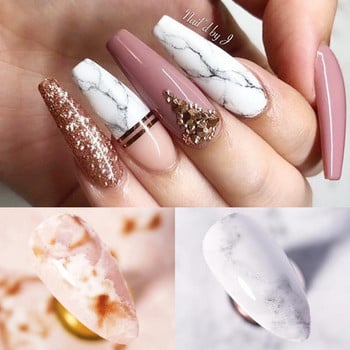 10PCS Мраморна серия Фолиа за нокти Nail Art Трансферно фолио Стикери Хартиен плъзгач Водна лепилна стикера за маникюр Декорации