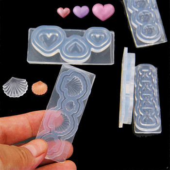 1 бр. 3D ноктопластика Силиконова издълбана форма Stone Heart Crystal Designs Декорации Инструменти Направи си сам акрилни нокти Шаблон със силиконов гел