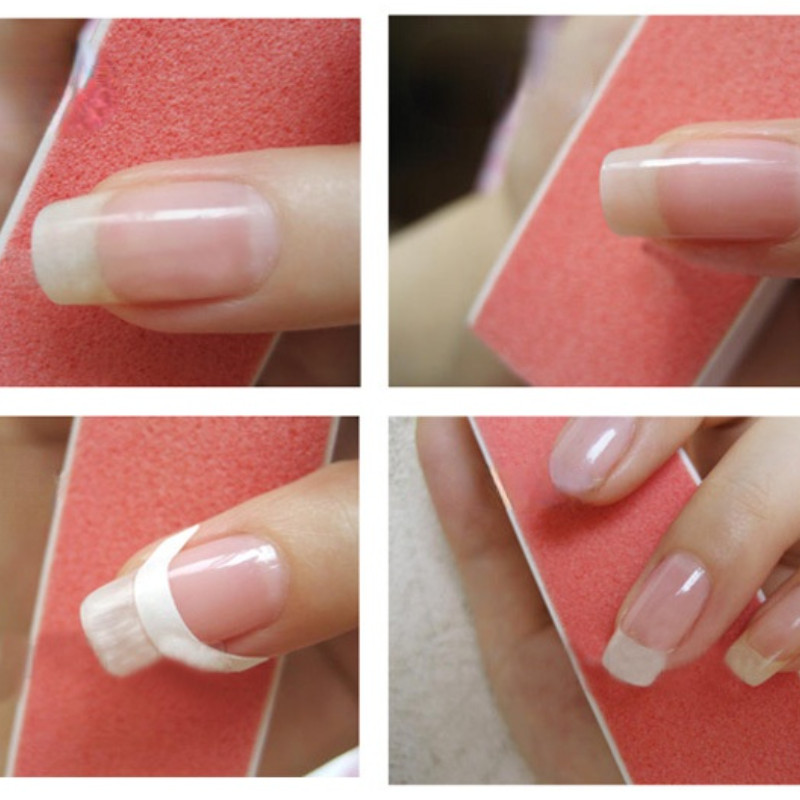 48 τμχ/συσκευασία Γαλλικά αυτοκόλλητα νυχιών Μανικιούρ λωρίδα νυχιών Μορφή τέχνης για δάχτυλα Αυτοκόλλητα DIY Line Tips Αυτοκόλλητα και αυτοκόλλητα