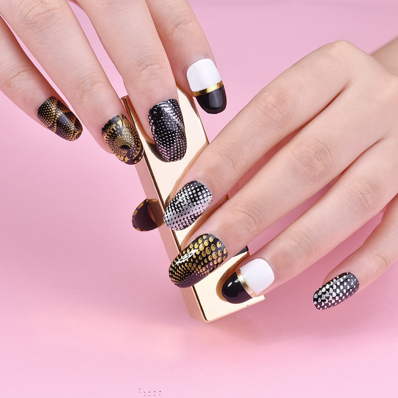 2021 Νέα σχέδια Δημοφιλή Πλάκες για στάμπα νυχιών με σπειροειδή κυματισμό με κουκκίδες για εκτύπωση πλάκας εκτύπωσης πλάκας καλουπιών Εργαλεία τέχνης νυχιών