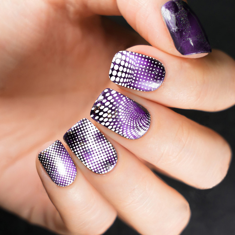 2021 Νέα σχέδια Δημοφιλή Πλάκες για στάμπα νυχιών με σπειροειδή κυματισμό με κουκκίδες για εκτύπωση πλάκας εκτύπωσης πλάκας καλουπιών Εργαλεία τέχνης νυχιών