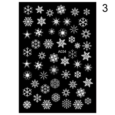 Winter Xmas 3D naljepnica za nokte Božićni los Djed Božićnjak Snježna pahuljica Zec Crtić Slider Dizajn laka za nokte Naljepnice Nail Art DIY Decor