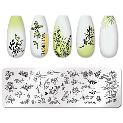 PICT YOU Lemon Fruits Nail Stamping Plates Lines Animal Geometry theme Flower Template Mold Nail Art Stencil