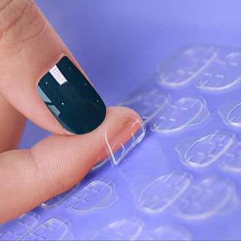 120 τμχ Αυτοκόλλητο αυτοκόλλητο DIY Tips False Nail Art διπλής όψης Εργαλείο μακιγιάζ για μανικιούρ με ψεύτικα νύχια