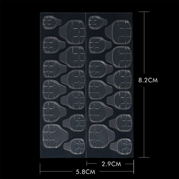120 бр. Двустранно фалшиво залепващо тиксо за нокти Стикер Направи си сам съвети Фалшив акрилен маникюр Гел за грим Инструмент