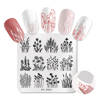 PICT You Fall Patterns Плочи за щамповане на нокти Шаблон Инструменти от неръждаема стомана Nail Art Stamp Template Design Plate