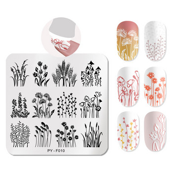 PICT You Fall Patterns Плочи за щамповане на нокти Шаблон Инструменти от неръждаема стомана Nail Art Stamp Template Design Plate