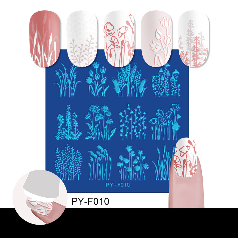 PICT You Fall Patterns Πλάκες σφράγισης νυχιών Στένσιλ Εργαλεία από ανοξείδωτο χάλυβα Πρότυπο σχεδίασης σφραγίδας νυχιών