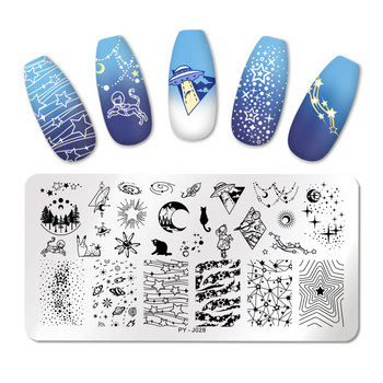 PICT YOU Плочи за щамповане на нокти Коледна шарка Шаблони за печат за нокти за плоча Шаблони за печат Неръждаема стомана