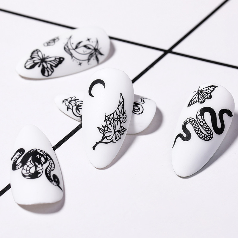 ΗΜΕΡΟΛΟΓΙΟ NICOLE Snake Leopard Πλάκες Σφράγισης Νυχιών Γεωμετρικές Γραμμές Φύλλα Λουλούδια Σχεδιασμός Εικόνα Πλάκες εκτύπωσης Στένσιλ Εργαλεία σφραγίδας