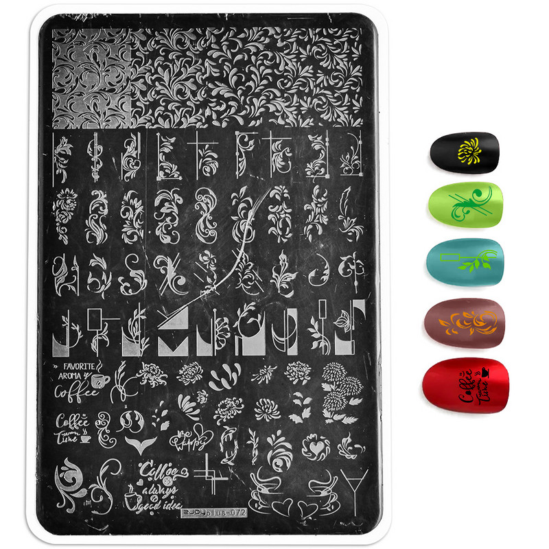 Καρό καρό πινακίδες σφράγισης νυχιών Καρό καρό καρό καρό σφραγίδα σφράγισης πιάτου για εκτύπωση στένσιλ καρφιών