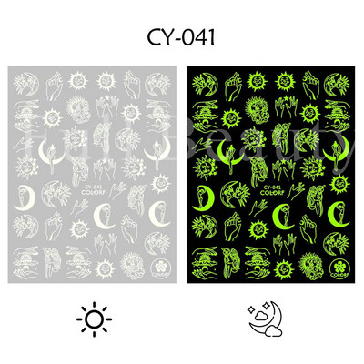 1 φύλλο Μαύρα άσπρα αυτοκόλλητα Star 3D Nail Art Sliders Moon Fire Smiling Checkerboard Εικόνα Αυτοκόλλητο μεμβράνη διακοσμητικά JISTZ-CS076