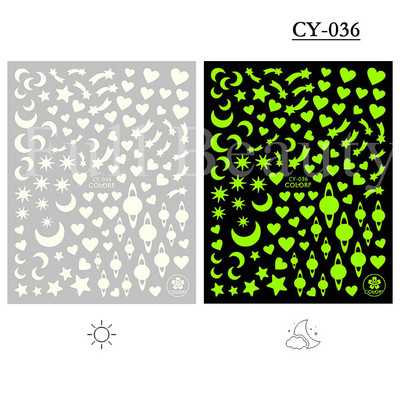 1 φύλλο Μαύρα άσπρα αυτοκόλλητα Star 3D Nail Art Sliders Moon Fire Smiling Checkerboard Εικόνα Αυτοκόλλητο μεμβράνη διακοσμητικά JISTZ-CS076