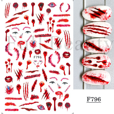 1 φύλλο Μαύρα άσπρα αυτοκόλλητα Star 3D Nail Art Sliders Moon Fire Smiling Checkerboard Εικόνα Αυτοκόλλητο μεμβράνη διακοσμητικά JISTZ-CS076