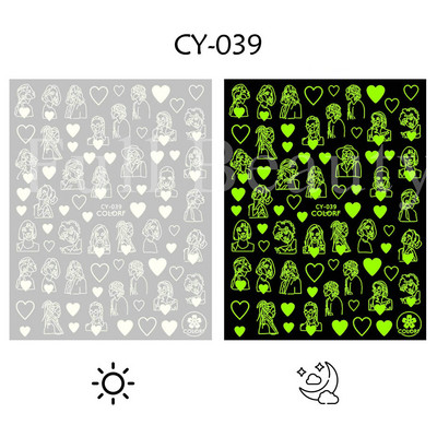 1 φύλλο Μαύρα άσπρα αυτοκόλλητα Star 3D Nail Art Sliders Moon Fire Smiling Checkerboard Εικόνα Αυτοκόλλητο μεμβράνη διακοσμητικά JISTZ-CS076