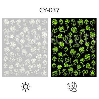 1 φύλλο Μαύρα άσπρα αυτοκόλλητα Star 3D Nail Art Sliders Moon Fire Smiling Checkerboard Εικόνα Αυτοκόλλητο μεμβράνη διακοσμητικά JISTZ-CS076