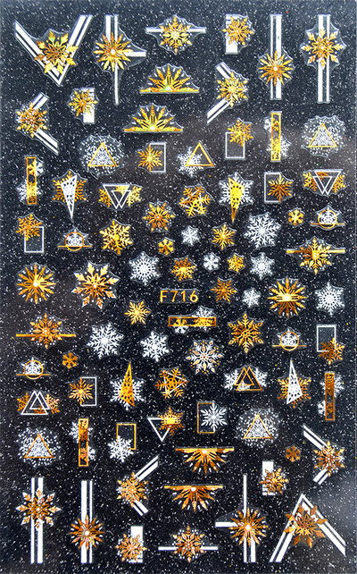 Sparkly Silver Χριστουγεννιάτικο 3D αυτοκόλλητο νυχιών Αυτοκόλλητα αυτοκόλλητα αυτοκόλλητα μεταφοράς Αυτοκόλλητα για νύχια Snowflakes Slider διακόσμησης