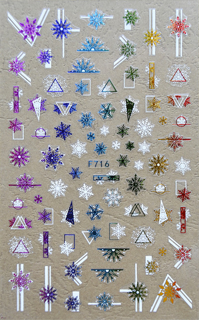Sparkly Silver Χριστουγεννιάτικο 3D αυτοκόλλητο νυχιών Αυτοκόλλητα αυτοκόλλητα αυτοκόλλητα μεταφοράς Αυτοκόλλητα για νύχια Snowflakes Slider διακόσμησης