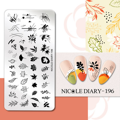 NICOLE DIARY Blue Butterfly Nail Art tempelplaat Love Heart Wave Line Image Küünetempli mallid UV-geel-lakiga trükitööriistad