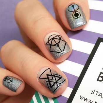 BeautyBigBang 6*12cm правоъгълни плочи за щамповане на нокти Summer Flower Geometry Nail Art Stamp Template Image Plate Stencils
