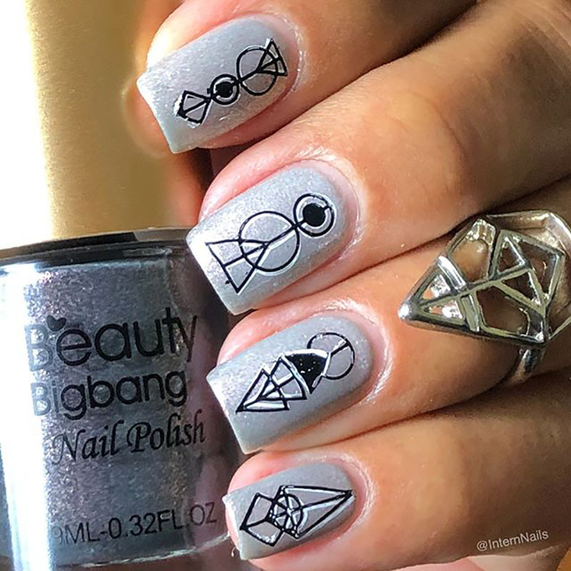 BeautyBigBang 6*12cm Ορθογώνια Πλάκες Σφράγισης Νυχιών Καλοκαιρινό Λουλούδι Γεωμετρία Νυχιών Πρότυπο Πρότυπο εικόνας Στένσιλ για πιάτο