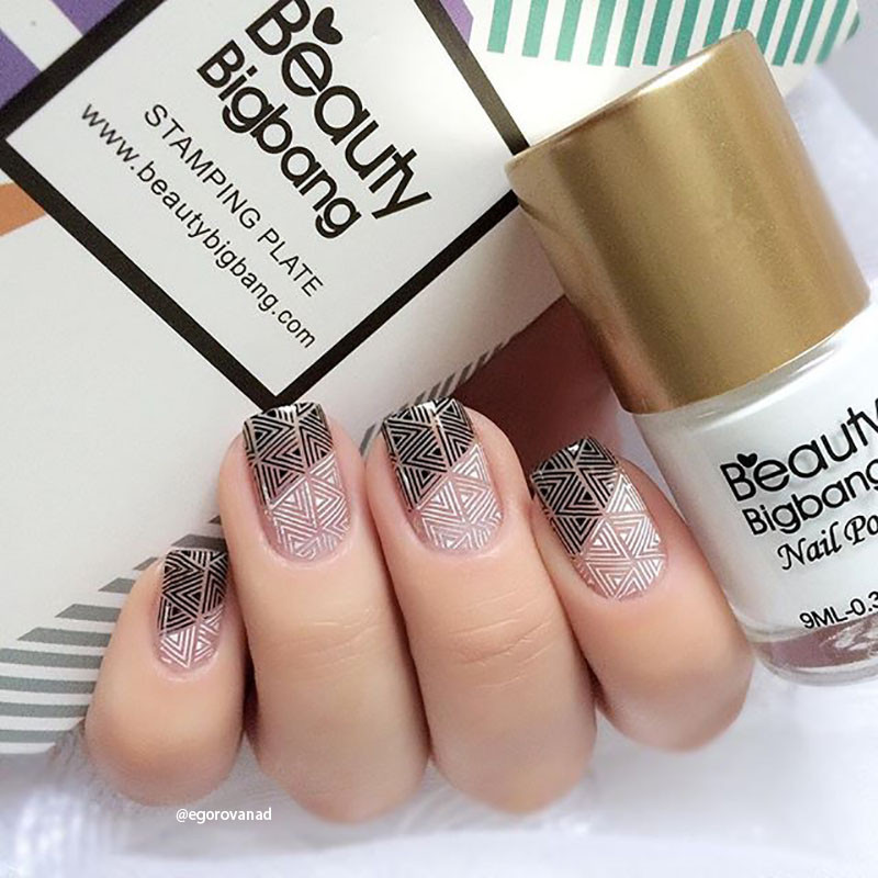 BeautyBigBang 6*12cm Ορθογώνια Πλάκες Σφράγισης Νυχιών Καλοκαιρινό Λουλούδι Γεωμετρία Νυχιών Πρότυπο Πρότυπο εικόνας Στένσιλ για πιάτο