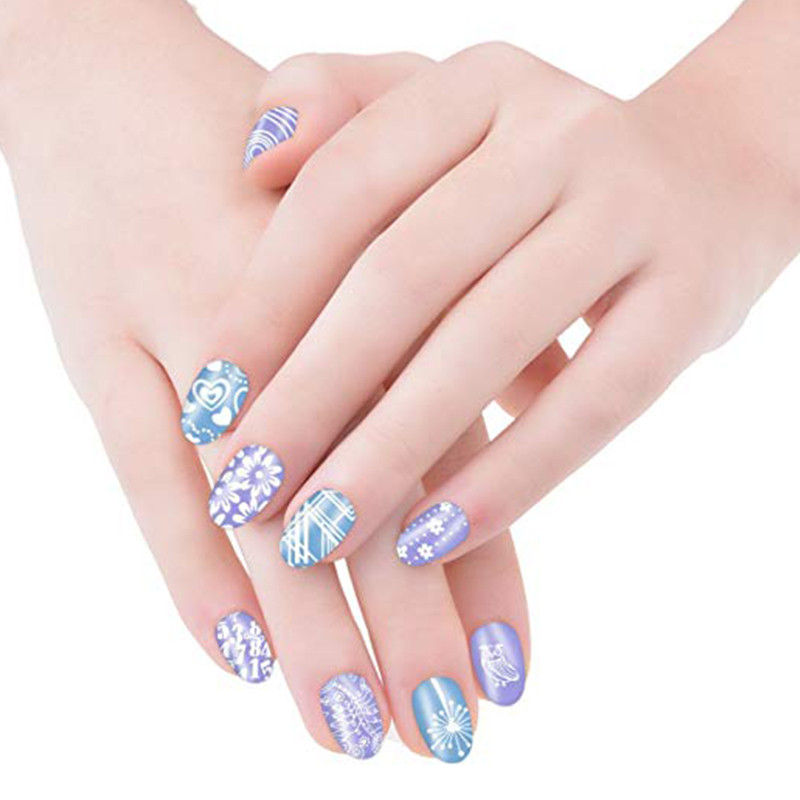 Biutee Πλάκες για σφράγιση νυχιών Stamper Scraper Πρότυπο νυχιών Λουλούδια γεωμετρικά μοτίβα Σχέδια νυχιών DIY Πιάτο σφραγίδας μανικιούρ
