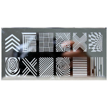 1 бр. Нов дизайн Плочи за щамповане на нокти Шаблон за маникюр Направи си сам Полски шаблон Инструменти за щамповане на нокти 20 стила