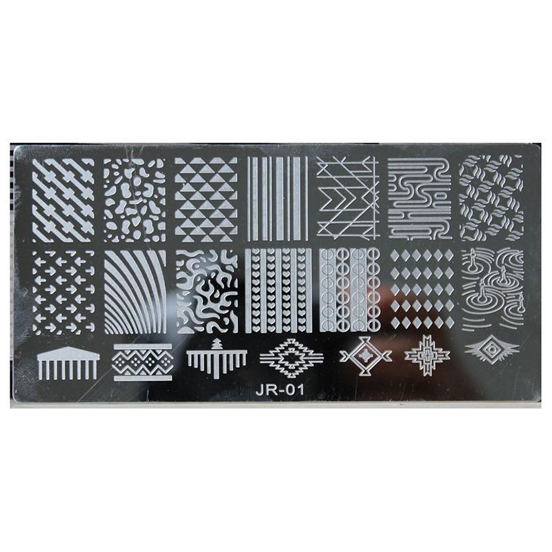 1 τεμ. Νέο σχέδιο για πιάτα για σφράγιση νυχιών Πρότυπο μανικιούρ DIY βερνίκι στένσιλ για καρφιά 20 στυλ