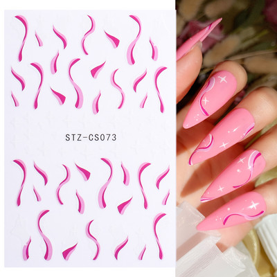 3D-pronksjas kuldtriibulised kleebised küüntele Ebaregulaarne raam Marmorist disain Nail Art Dekoratsioon Kleebised Liugurid Maniküüri fooliumid