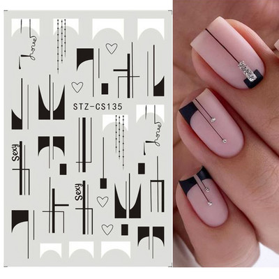 3D-pronksjas kuldtriibulised kleebised küüntele Ebaregulaarne raam Marmorist disain Nail Art Dekoratsioon Kleebised Liugurid Maniküüri fooliumid
