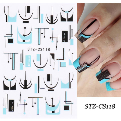 3D-pronksjas kuldtriibulised kleebised küüntele Ebaregulaarne raam Marmorist disain Nail Art Dekoratsioon Kleebised Liugurid Maniküüri fooliumid