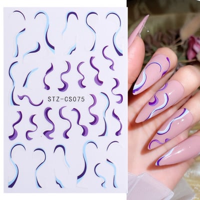 3D-pronksjas kuldtriibulised kleebised küüntele Ebaregulaarne raam Marmorist disain Nail Art Dekoratsioon Kleebised Liugurid Maniküüri fooliumid