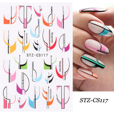 3D-pronksjas kuldtriibulised kleebised küüntele Ebaregulaarne raam Marmorist disain Nail Art Dekoratsioon Kleebised Liugurid Maniküüri fooliumid