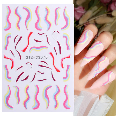 3D-pronksjas kuldtriibulised kleebised küüntele Ebaregulaarne raam Marmorist disain Nail Art Dekoratsioon Kleebised Liugurid Maniküüri fooliumid