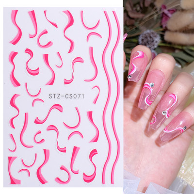 3D-pronksjas kuldtriibulised kleebised küüntele Ebaregulaarne raam Marmorist disain Nail Art Dekoratsioon Kleebised Liugurid Maniküüri fooliumid