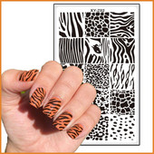 1 φύλλο από ανοξείδωτο ατσάλι Cartoon Animal Nail Tiger Snake Pattern Nail Art Stamping Plate for Manicure Tools 1pc 6*12cm &&