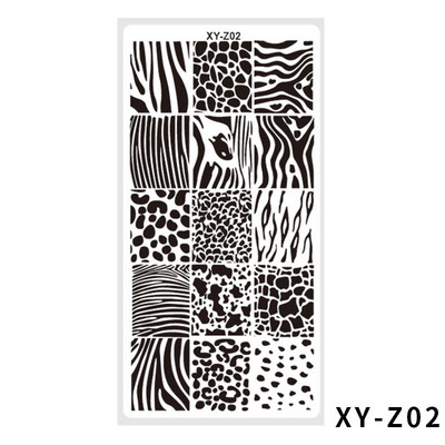 1 φύλλο από ανοξείδωτο ατσάλι Cartoon Animal Nail Tiger Snake Pattern Nail Art Stamping Plate for Manicure Tools 1pc 6*12cm &&