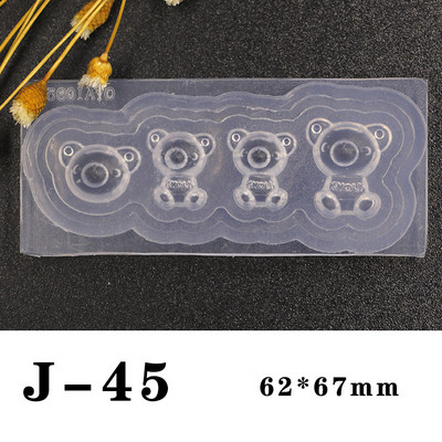 Καλούπι σιλικόνης για σκάλισμα νυχιών 3D Bear Butterfly Heart φόρμα στάμπας πλάκας νυχιών Στένσιλ DIY UV Gel Ιαπωνικά εργαλεία μανικιούρ