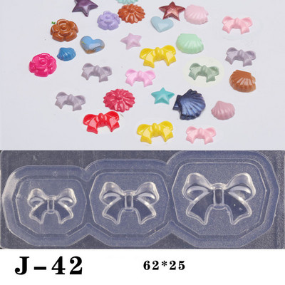 Καλούπι σιλικόνης για σκάλισμα νυχιών 3D Bear Butterfly Heart φόρμα στάμπας πλάκας νυχιών Στένσιλ DIY UV Gel Ιαπωνικά εργαλεία μανικιούρ