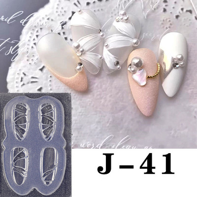 Καλούπι σιλικόνης για σκάλισμα νυχιών 3D Bear Butterfly Heart φόρμα στάμπας πλάκας νυχιών Στένσιλ DIY UV Gel Ιαπωνικά εργαλεία μανικιούρ