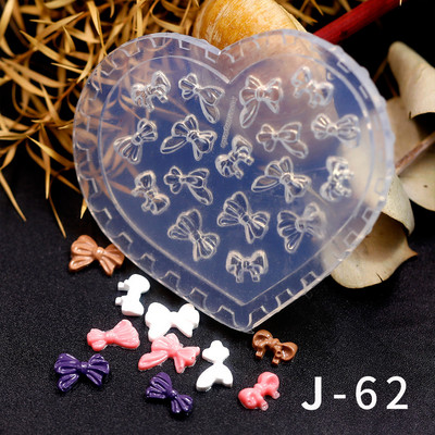 Καλούπι σιλικόνης για σκάλισμα νυχιών 3D Bear Butterfly Heart φόρμα στάμπας πλάκας νυχιών Στένσιλ DIY UV Gel Ιαπωνικά εργαλεία μανικιούρ