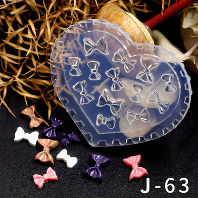 Καλούπι σιλικόνης για σκάλισμα νυχιών 3D Bear Butterfly Heart φόρμα στάμπας πλάκας νυχιών Στένσιλ DIY UV Gel Ιαπωνικά εργαλεία μανικιούρ