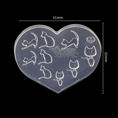 Καλούπι σιλικόνης για σκάλισμα νυχιών 3D Bear Butterfly Heart φόρμα στάμπας πλάκας νυχιών Στένσιλ DIY UV Gel Ιαπωνικά εργαλεία μανικιούρ