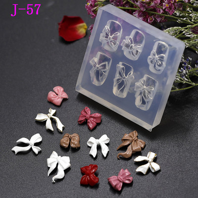 Καλούπι σιλικόνης για σκάλισμα νυχιών 3D Bear Butterfly Heart φόρμα στάμπας πλάκας νυχιών Στένσιλ DIY UV Gel Ιαπωνικά εργαλεία μανικιούρ