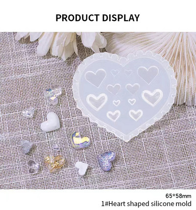Καλούπι σιλικόνης για σκάλισμα νυχιών 3D Bear Butterfly Heart φόρμα στάμπας πλάκας νυχιών Στένσιλ DIY UV Gel Ιαπωνικά εργαλεία μανικιούρ