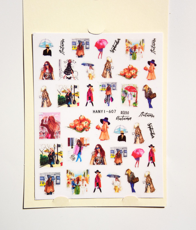 1db 3D Girl Power matricák körmökhöz fekete virágos levél lineáris öntapadó matricák csúszó manikűr körömdíszítések