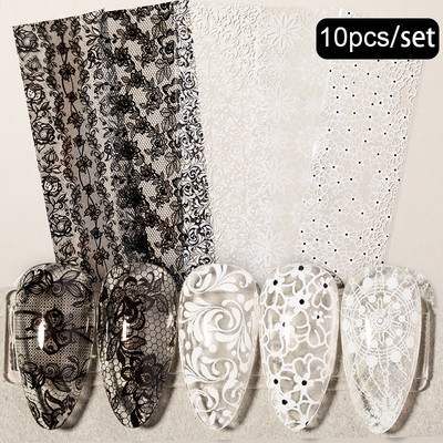 Χριστουγεννιάτικα Snowflakes Nail Foil Αυτοκόλλητα Μαρμάρινο λουλούδι Πεταλούδα Μεταφορά Αυτοκόλλητο Χαρτί Αλουμινόχαρτο από φύλλα σφενδάμου DIY Διακοσμητικά νυχιών