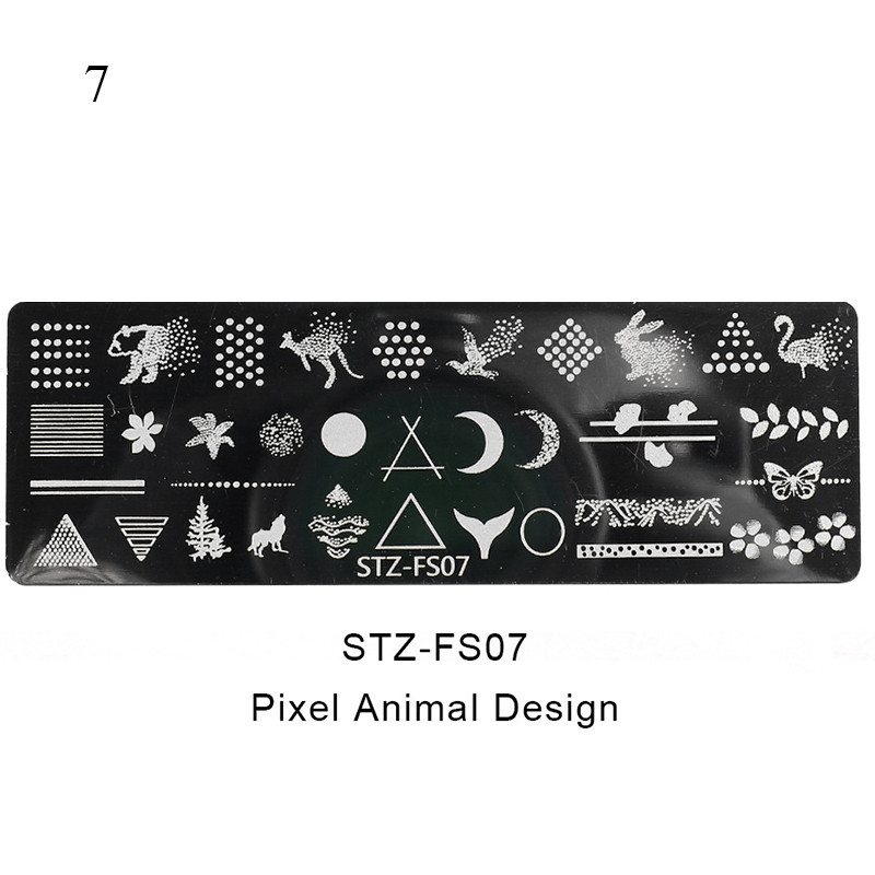 Divat körömbélyegző lemezek virág/geometrikus minták körömdíszítő sablon barkácsoláshoz körömdísz Állati bélyegzőlap manikűrhöz